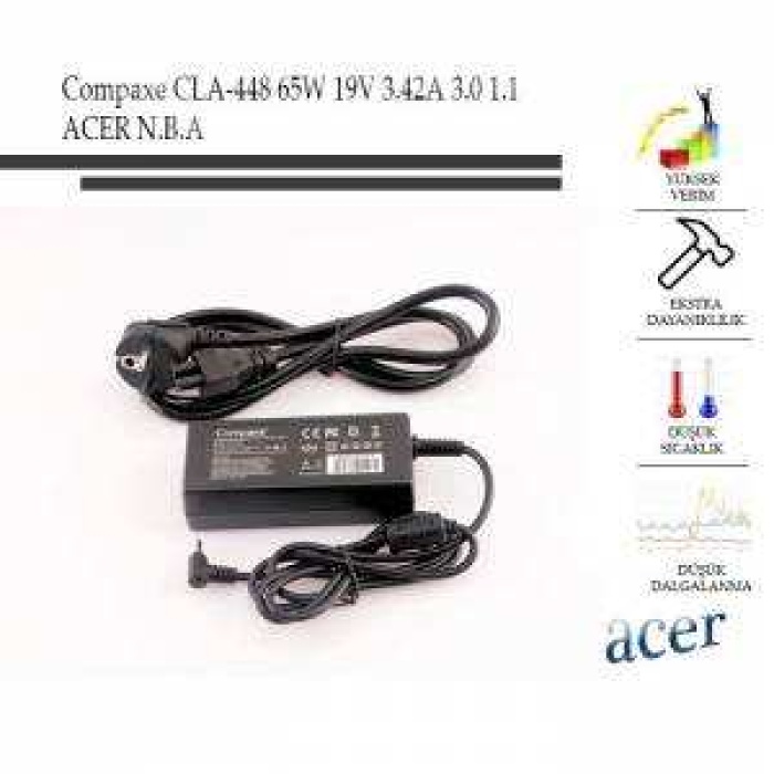 Compaxe CLA-448 65w 19v 3.42a 3.0-1.1 Notebook Adaptörü