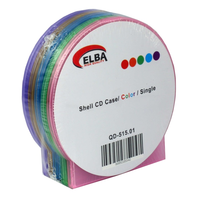 Elba QD-515S-01 1li Renkli Shell (İstiridye) Cd Kutusu 10 Adet