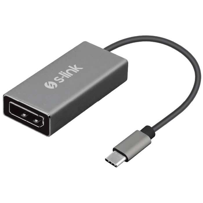 S-link Swapp SW-U510 Gri Metal Type-C to DisplayPort 4K Çevirici Adaptör