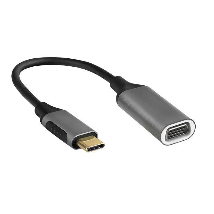 S-link Swapp SW-U5145 Gri Metal Type-C to VGA Adaptör