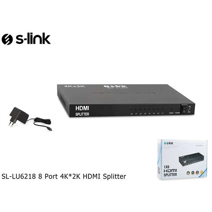 S-link SL-LU6218 8 Port 4k-2k Hdmı Splitter