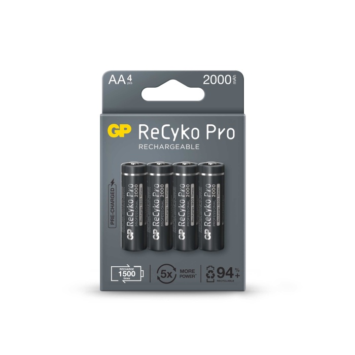 GP AA 2100 mAh Şarjlı Kalem Pil 4lü Paket ReCyko Pro GP210AAHCBEM-2GB4