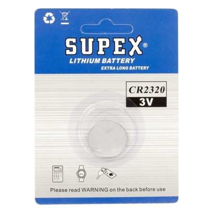 Supex CR2320 3V Lityum Tekli Paket Pil