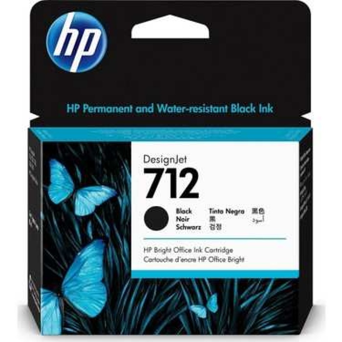 HP 712 Black Siyah 80ML Plotter Kartuşu 3ED71A