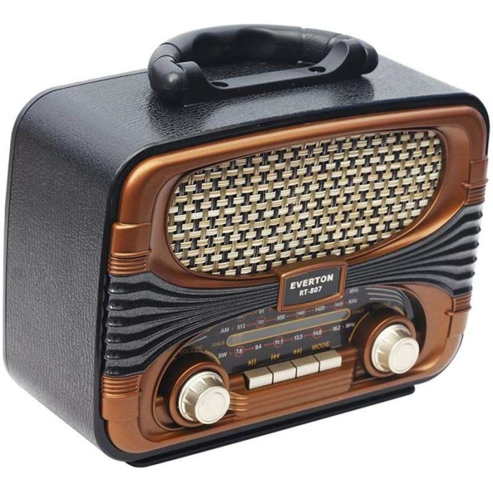 Everton Rt-660  Bluetooth Fm-Usb-Tf-Aux Şarjlı Nostaljik Radyo