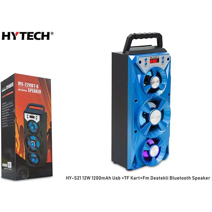 Hytech HY-S21 12W 1200mAh Karışık Usb +TF Kart+Fm Destekli Bluetooth Speaker