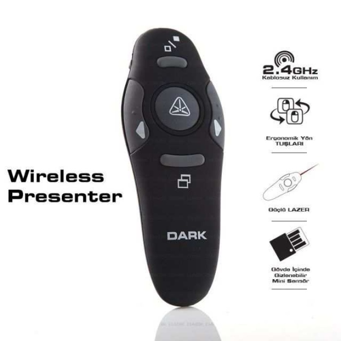 Dark DK-AC-WP03, USB, Kablosuz Presenter RF,Sunum