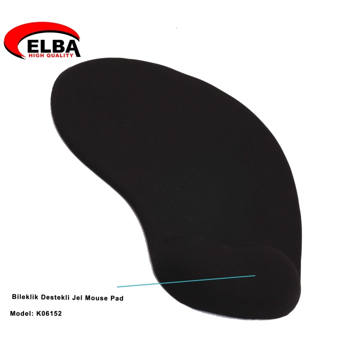 Elba K06152 Bileklikli Jel Mouse Pad Siyah