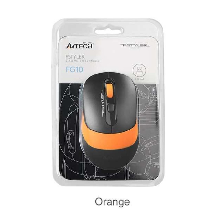 A4 Tech Fg10 Turuncu Nano Kablosuz Optik 2000 Dpı Mouse