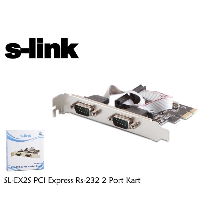 S-link SL-EX2S rs232 2port Pcı Express Kart Kutulu