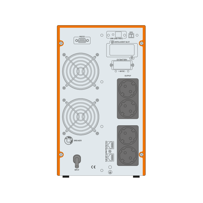 Makelsan Powerpack SE Serisi 3 kVA Online 1F-1F 6x7Ah Akü