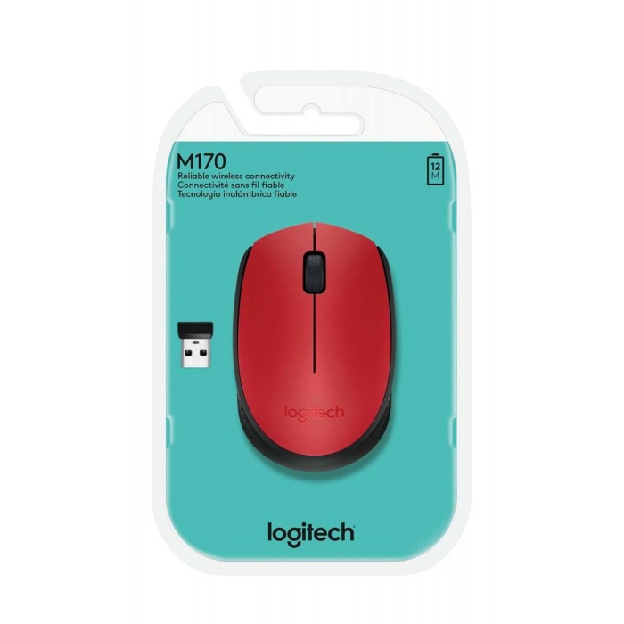 Logitech 910-004641 M171 Kablosuz Kırmızı Mouse