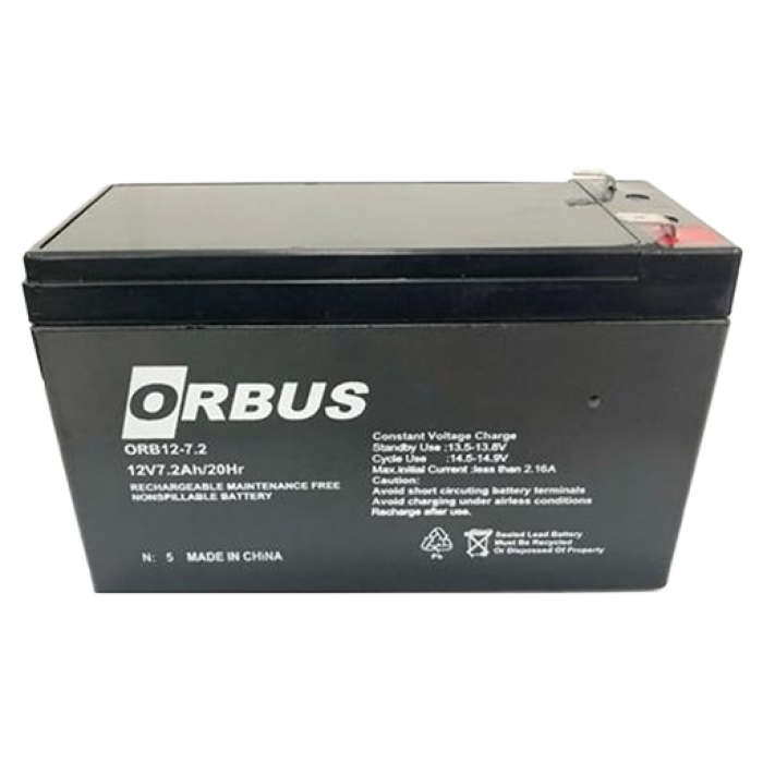 Orbus energy Orb-12v 7Ah Bakımsız Kuru Akü 150-65-90mm 2 kg