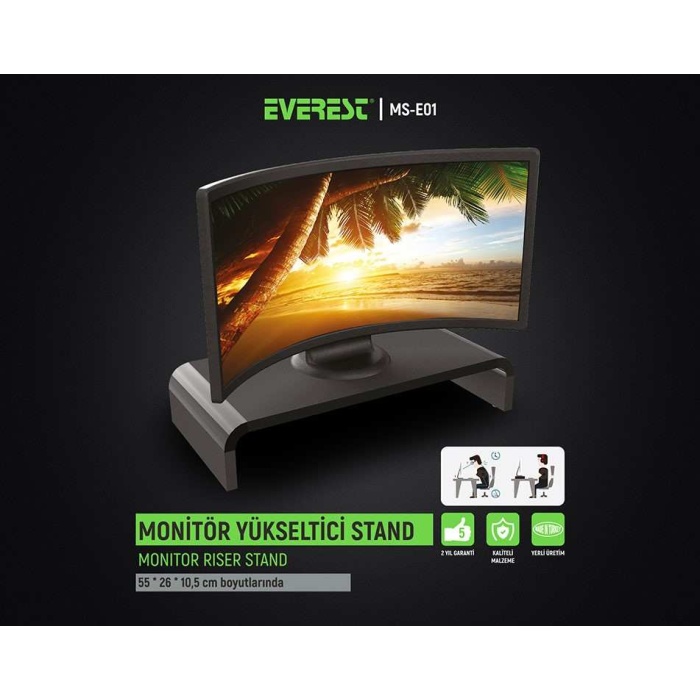 Everest Ms-E01 Mönitör Yükseltici Stand