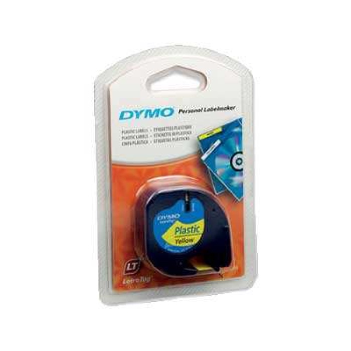 DYMO S0721620 LetraTag Plastik Şerit ( 12 mm X 4 mt ) , Sarı (59423) 91202