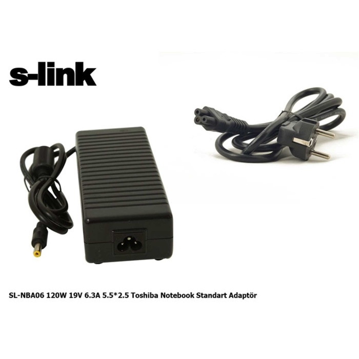 S-link SL-NBA06 120w 19v 6.3a 5.5-2.5 Notebook Adaptör