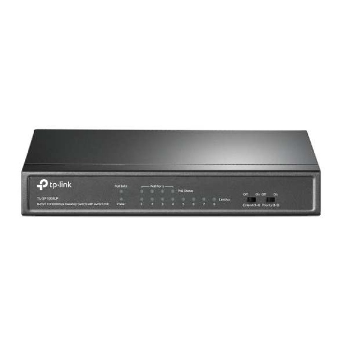 Tp-Link TL-SF1008LP 8 Port 4 Port Poe+ 10-100 Mbps 4 Port Uplink Switch Çelik Kasa