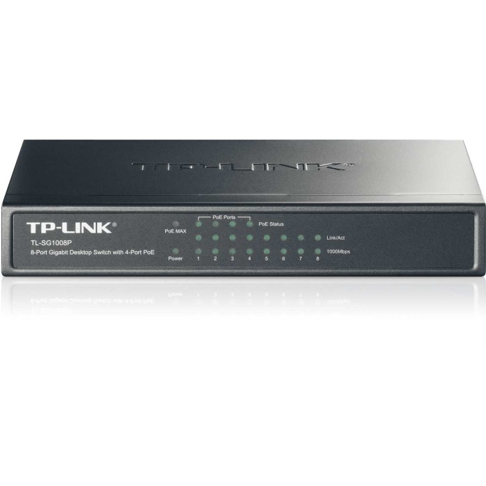 Tp-Link TL-SG1008P 8 Port 4 Port Poe+ 10-100-1000 Mbps Switch  Çelik Kasa