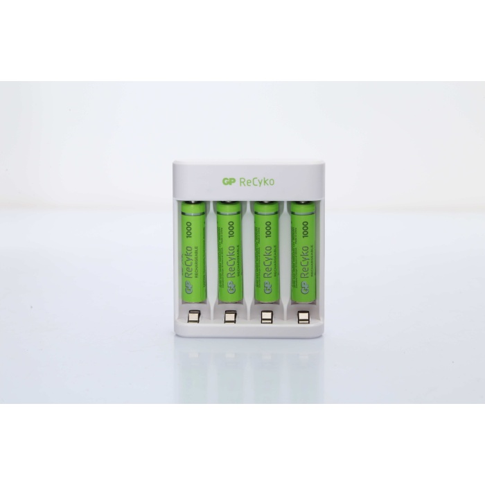 GP E411 Usb Şarj Cihaz + 4 Adet AAA 950 mAh Şarjlı İnce Kalem Pil