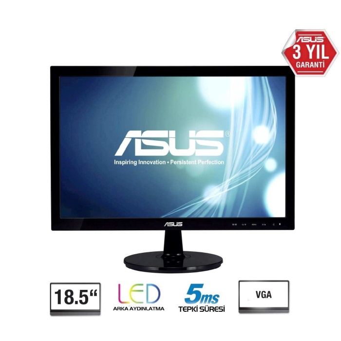 Asus 18,5 Vs197De 1366X768 Vga Vesa 5Ms Siyah Monitör