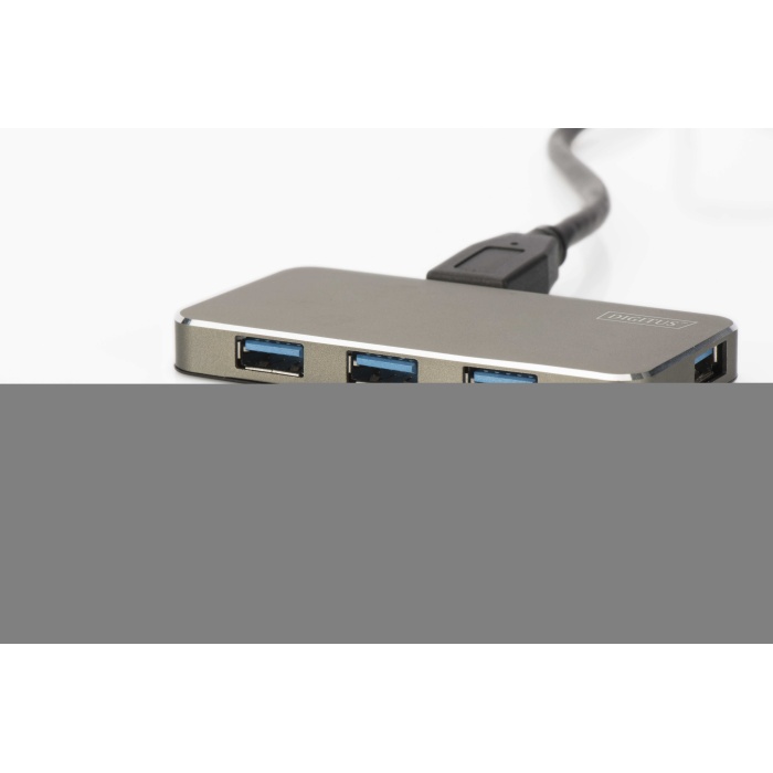 Digitus DA-70240-1 4 Port USB 3.0 Hub, 5V-2A güç adaptörü dahil, alüminyumi DA-70240-1