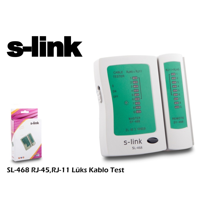 S-link SL-468 rj-45 rj-11 Lüx Kablo Test Cihazı