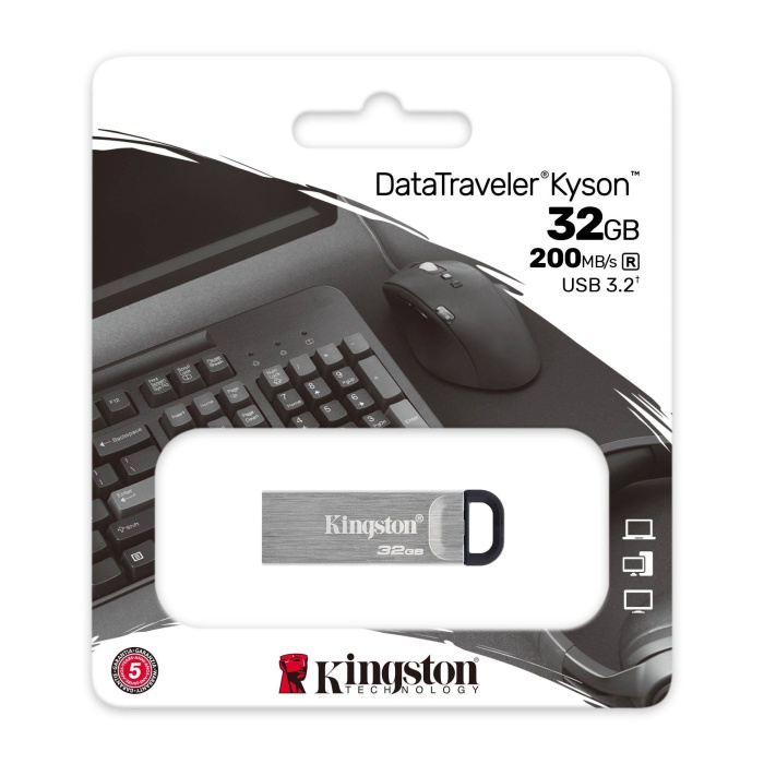 Kingston DTKN-32GB 32GB DataTraveler Kyson 200MB-s Metal USB 3.2 Gen 1 Flash Bellek