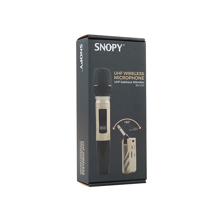 Snopy SN-U22 Gold UHF Kablosuz El Mikrofon