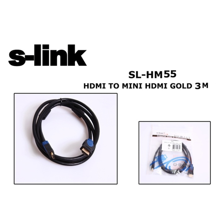 S-link SL-HM55 3mt Mini Hdmı-m To Hdmı-m Gold Kablo