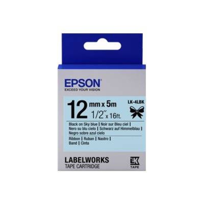 Epson LK-4WLN Beyaz Üzeri Mavi 12MM 9Metre Etiket