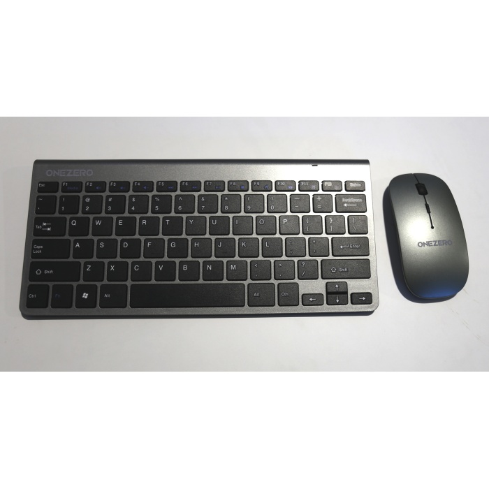 Onezero No:105 Gri-Siyah  Wireless Bluetooth Klavye + Mouse Set Slim (ingilizce)(10mt)