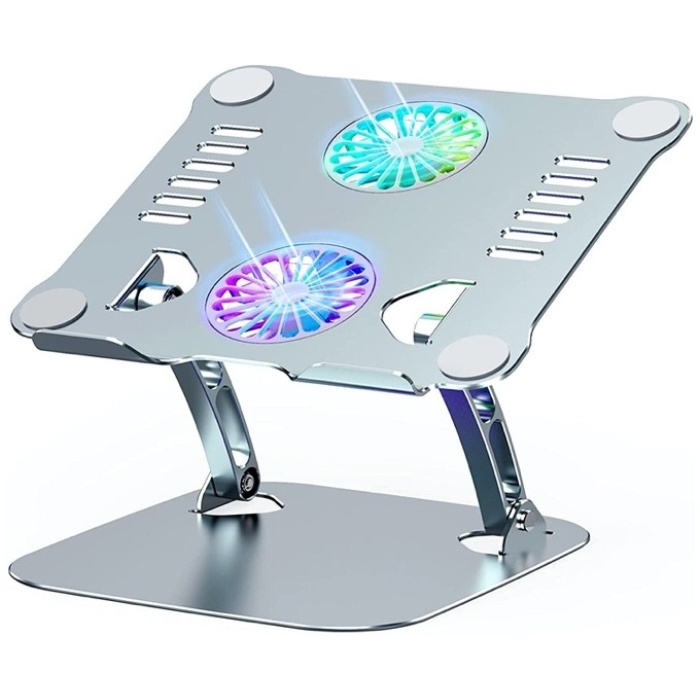 Daytona  Dyt-801 Silver Alüminyum Usb RGB Çift Fanlı Ayarlanabilir 15.9 Notebook Stand V4.0