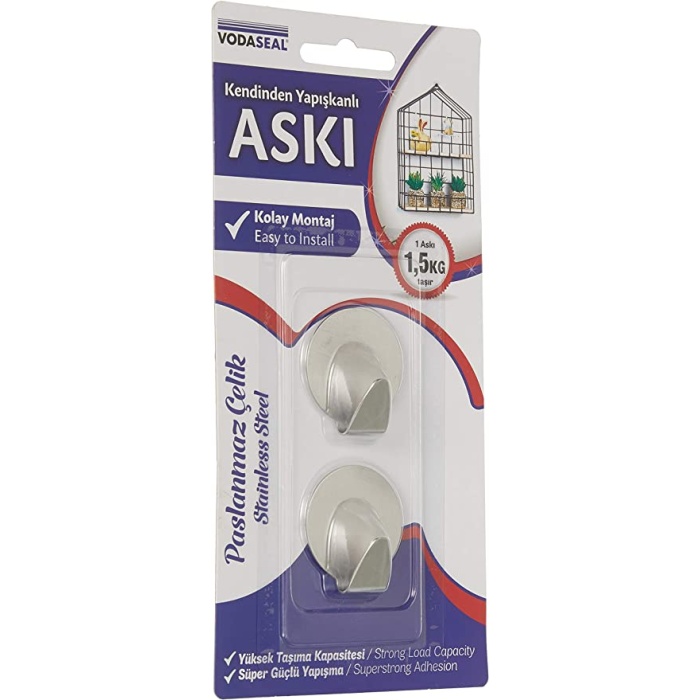 Vodaseal HT17P Yuvarlak Metal Askı 2li (Paslanmaz Çelik)