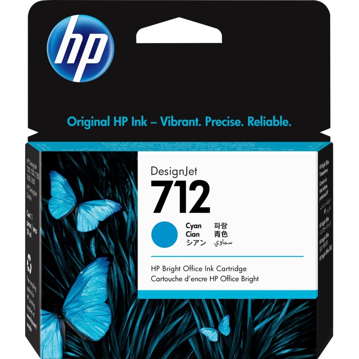 HP 712 Cyan Mavi 29ML 3Lü Paket Plotter Kartuşu 3ED77A