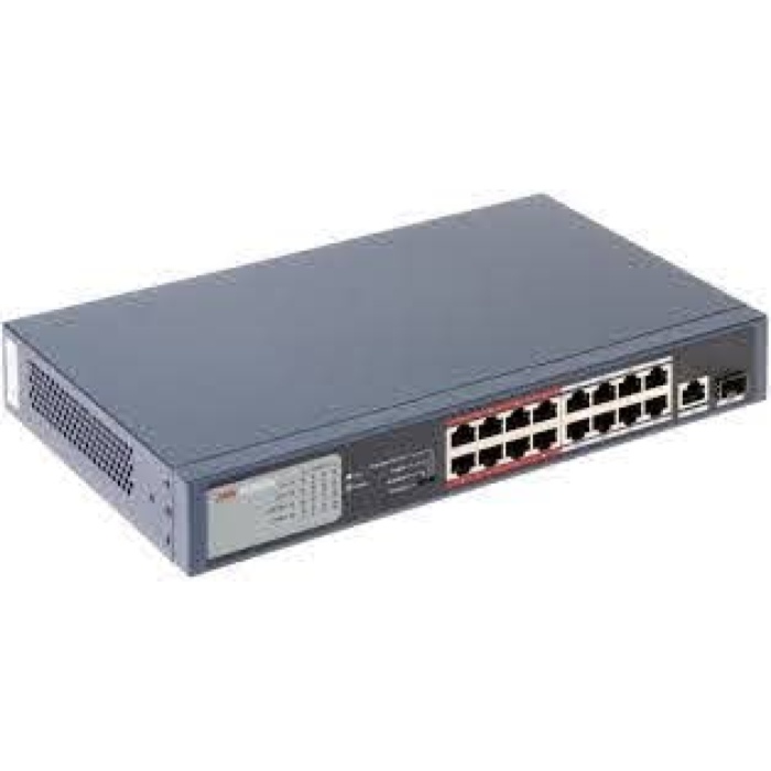 Hikvision DS-3E0318P-E-M 16 Portlu 10-100 Fast Ethernet Switch- 16 Port Poe 130W