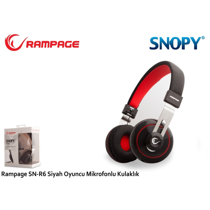 Snopy SN-R6 Siyah Gaming Tek Jacklı Mikrofonlu Kulaklık