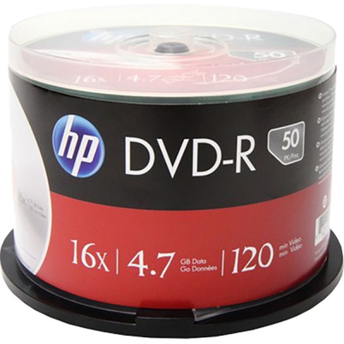 Hp DVD-R 4,7gb-120min 16x 50 li Shrink