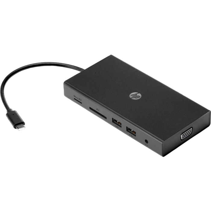 HP 1C1Y5AA USB-C 2Usb-Sd-Micro Sd-Vga Type-C Grişli Hup