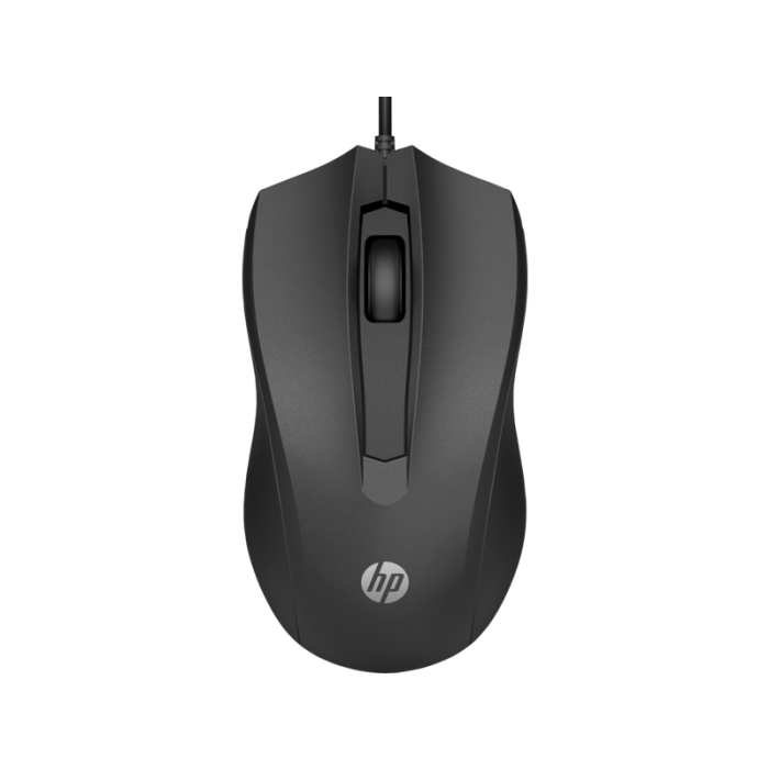 HP 100 6VY96AA Siyah Optik Kablolu Mouse 1.600 DPI Hassas Optik Sensörü