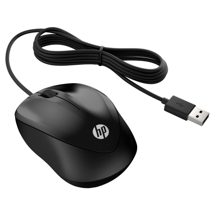 HP 4QM14AA Siyah Kablolu Optik Mouse 1200 DPI 1,5mt Kablo Uzunluğu