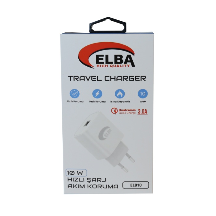 Elba Elb10 10W 3.0A Hızlı Şarj Akıllı Koruma Usb EV Şarj Kafa