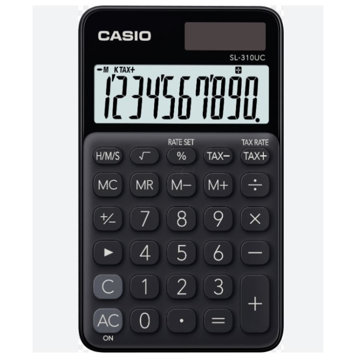 Casio SL-310UC-BK Cep Tipi 10 Hane Siyah Hesap Makinesi