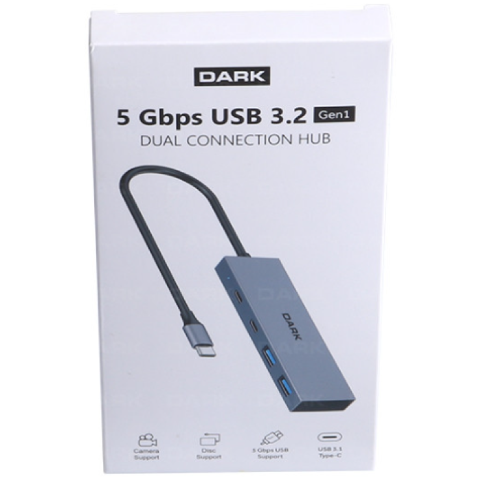 Dark DK-AC-USB312C 4 Port USB Type-C HUB 2X USB3.0 Type-A & 2X USB3.1 Type -C