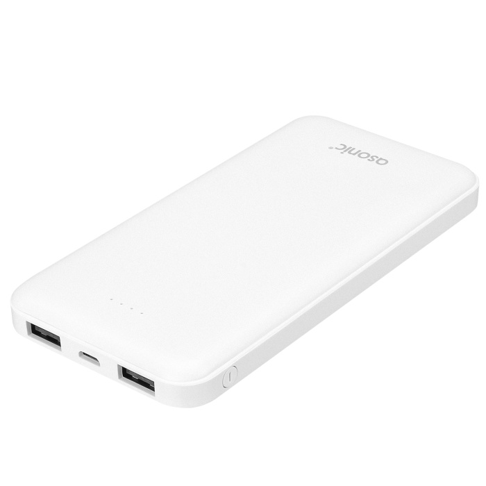 Asonic AS-P10 10000mAh 2-USB Output Powerbank Beyaz Taşınabilir Pil Şarj Cihazı