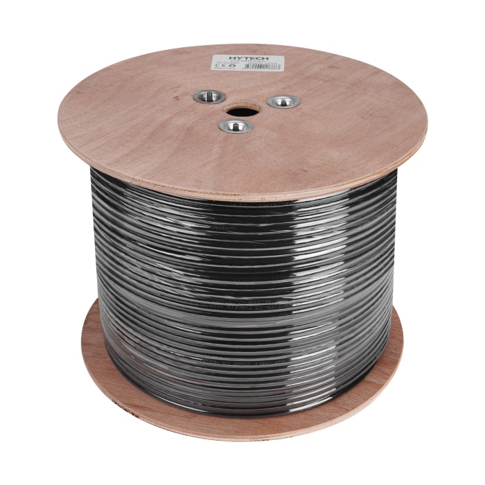 Hytech HY-CAT619 Outdoor305mt Gri-Siyah 0,51mm 23awg UTP CAT6 Dış Ortam Kablosu