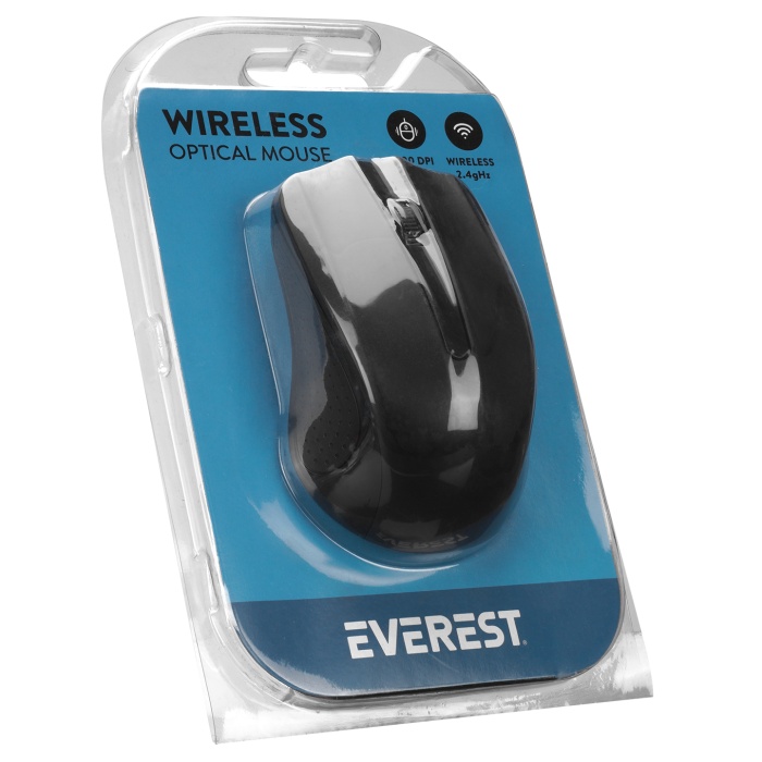 Everest SM-537 Usb Siyah 1500Dpı 2.4Ghz Kablosuz Mouse (10mt)