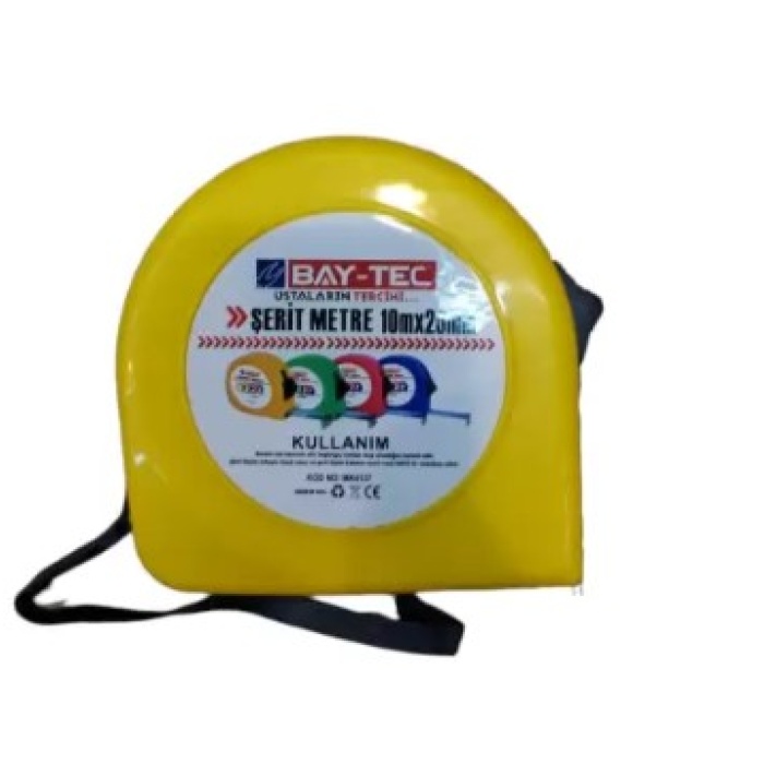 Bay-Tec Mk4137 10Mtx25MM Krom Şerit Metre Mavi