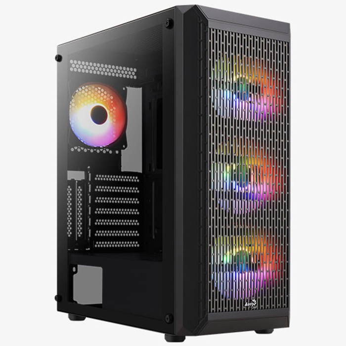 Aerocool-AE BEAM 500 Beam 500W 4 x 12cm FRGB Fanlı Mini Tower Kasa