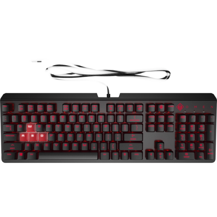 HP 6YW76AA Omen Encoder LED Kablolu Mekanik Oyuncu Klavyesi  RGB (Cherry MX Red)