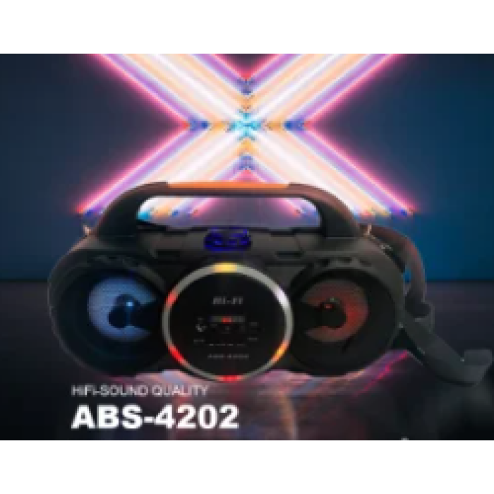 Portable ABS4202 Şarjlı Kumandalı Sd-usb Bluetooth RGB Spekaer